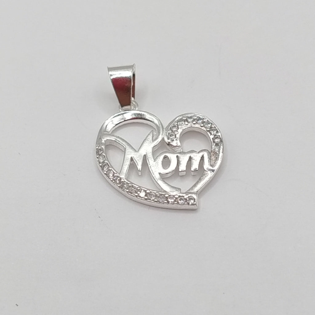 DIJE CORAZON C/CIRCONIAS PLATA .925 3.1 GR (NUEVO)