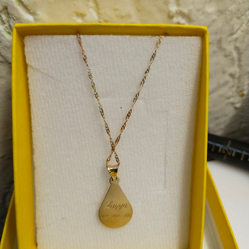 CADENA, MEDALLA RELIGIOSA ORO 10 K 1.7 GRMS (SEMINUEVO)