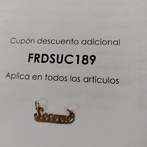K1 1,00 GRMS 8 K ESPECIFICACIONES COMPLEMENTARIAS DIJE SOCORRO (SEMINUEVO)