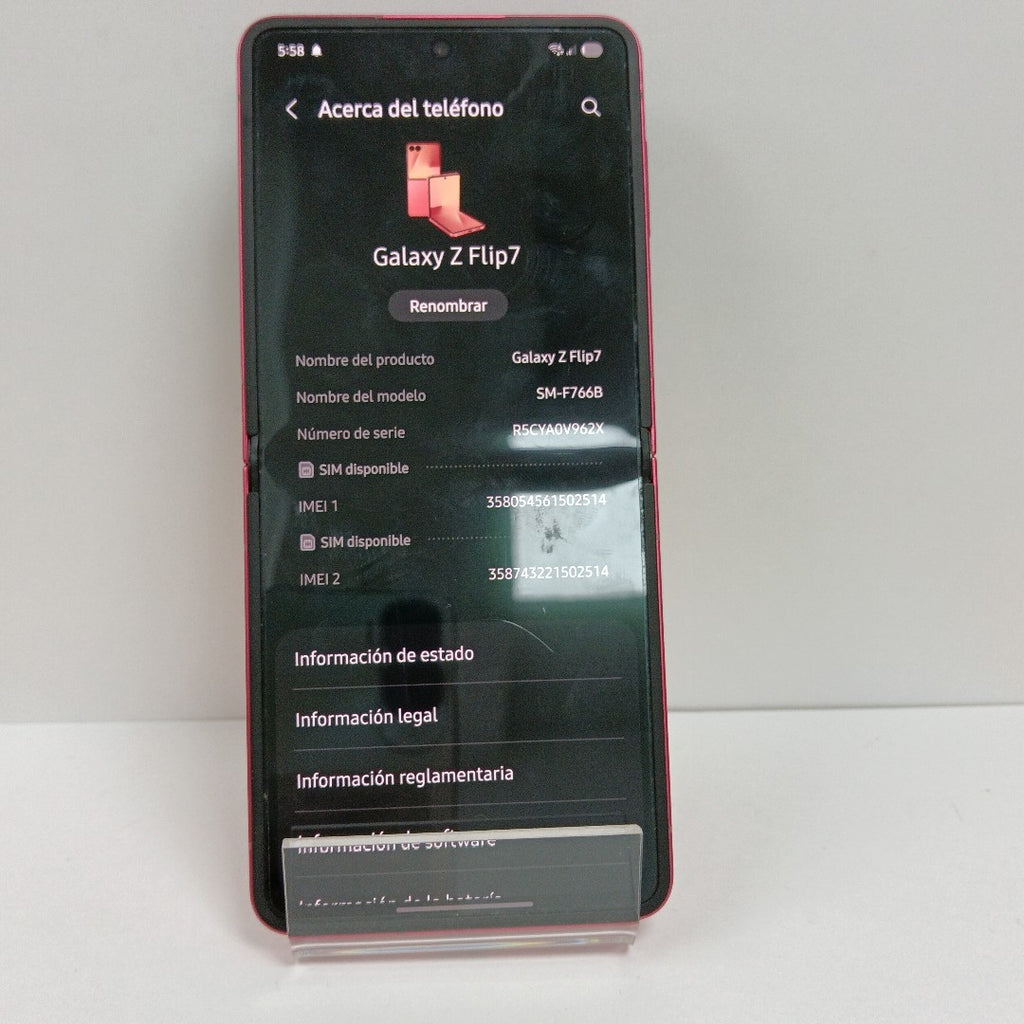 CELULAR SAMSUNG GALAXY Z FLIP 7 SM-F766B (2025) 512 GB 12 GB RAM (SEMINUEVO)