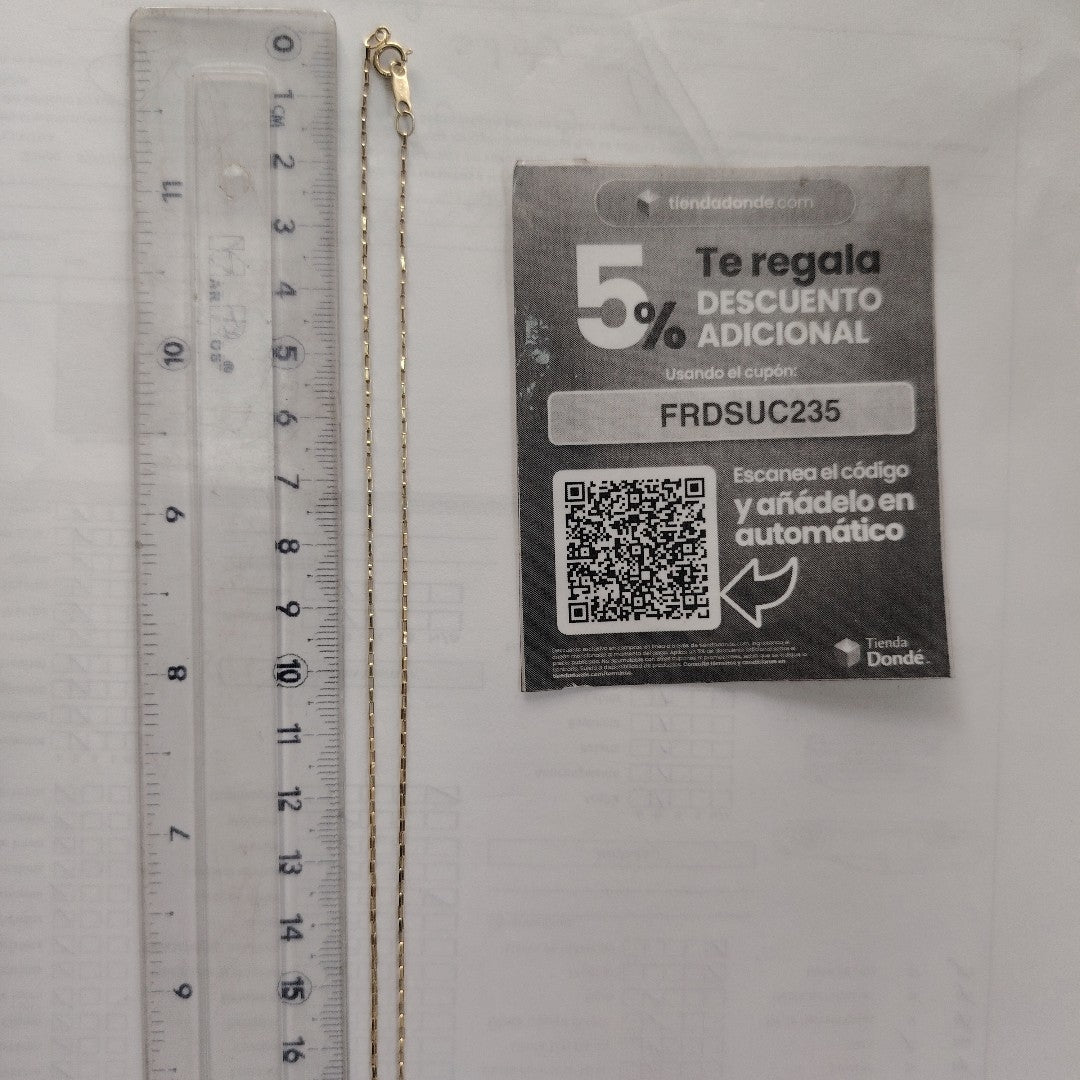 CADENA, DIJE ORO 10 K 1.3 GRMS (SEMINUEVO)