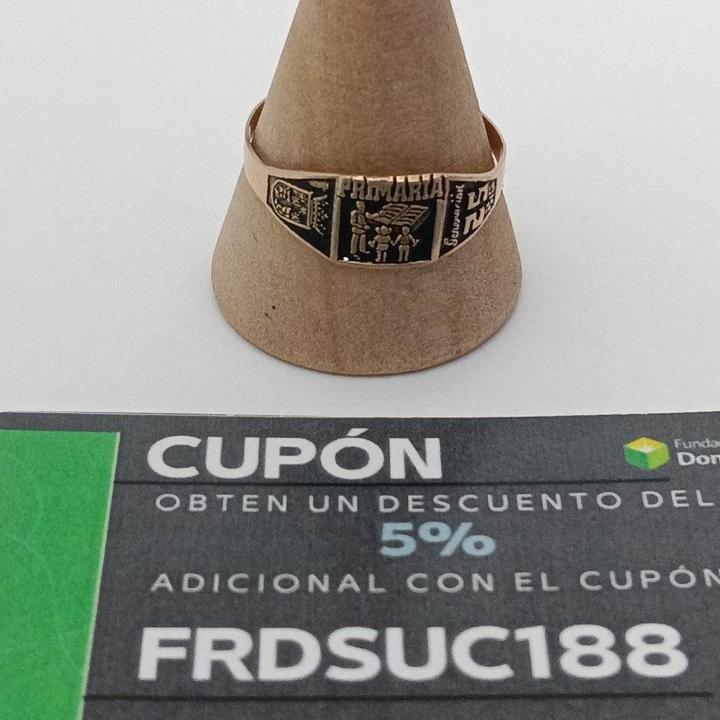 ANILLO DE GRADUACIÓN ORO 8 K 1.1 GRMS (SEMINUEVO)