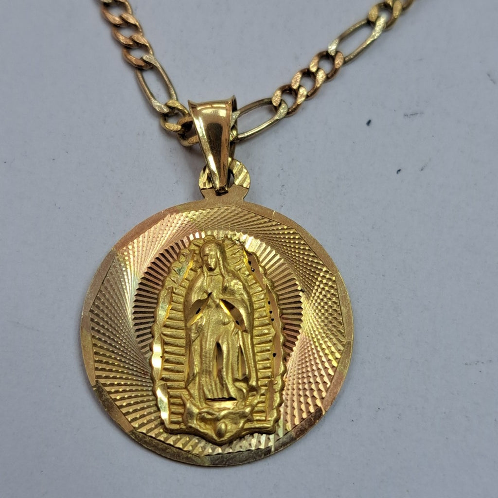 CADENA, MEDALLA RELIGIOSA ORO 14 K 5.1 GRMS (SEMINUEVO)