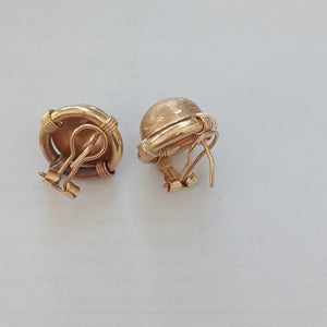 ARETES PAR ORO COMBINADO 10 K 4,70 GRMS (SEMINUEVO)