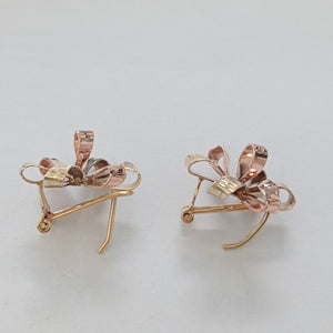 ARETES PAR ORO COMBINADO 10 K 3,80 GRMS (SEMINUEVO)