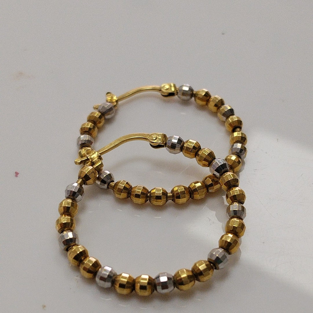 ARRACADAS PAR ORO,ORO BLANCO 14 K 4,90 GRMS (SEMINUEVO)