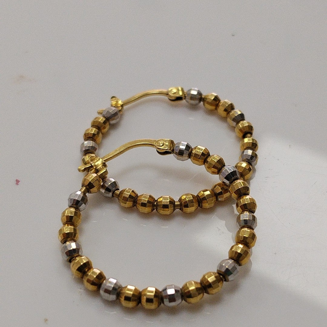 ARRACADAS PAR ORO,ORO BLANCO 14 K 4,90 GRMS (SEMINUEVO)