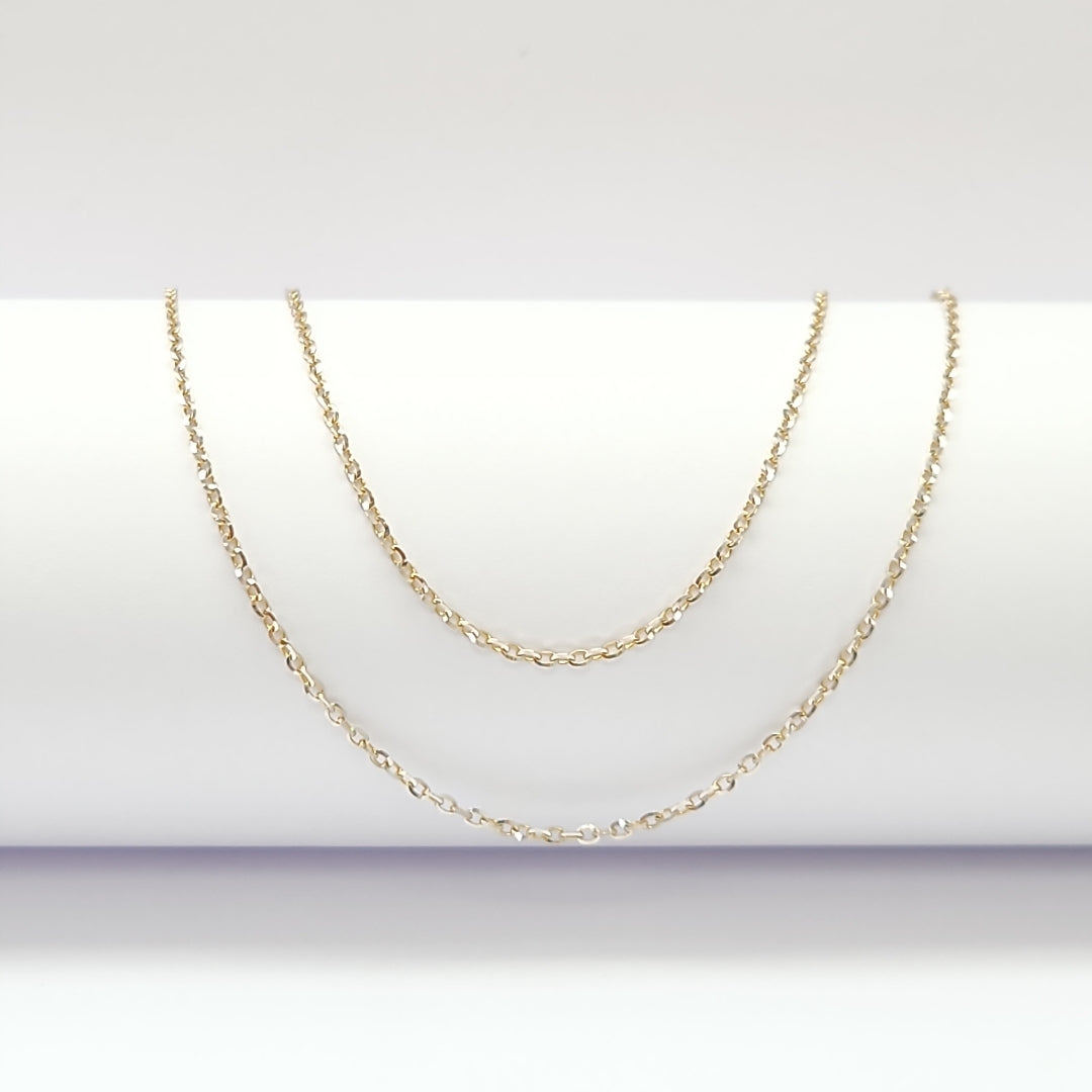 CADENA ORO, RODIADO 14 K 1.9 GRMS (SEMINUEVO)