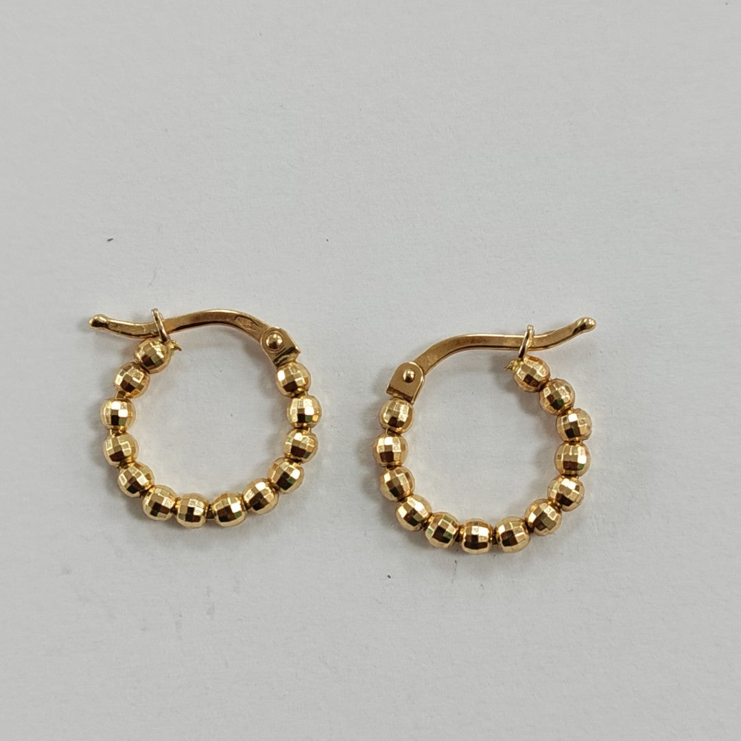 ARRACADAS PAR ORO COMBINADO 14 K 1,70 GRMS (SEMINUEVO)