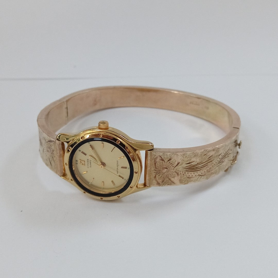 RELOJ CAJA ACERO PULSO ORO ORO 10 K 29.4 GRMS (SEMINUEVO)
