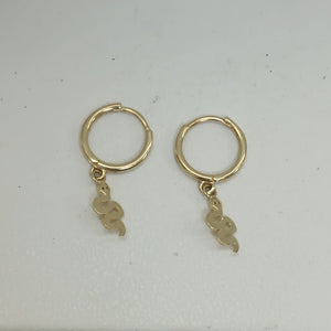 ARRACADAS PAR ORO 14 K 1.2 GRMS (SEMINUEVO)