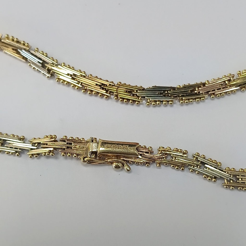 PULSERA ORO, ORO COMBINADO 14 K 12.6 GRMS (SEMINUEVO)