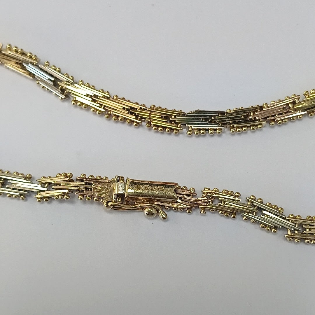 PULSERA ORO, ORO COMBINADO 14 K 12.6 GRMS (SEMINUEVO)