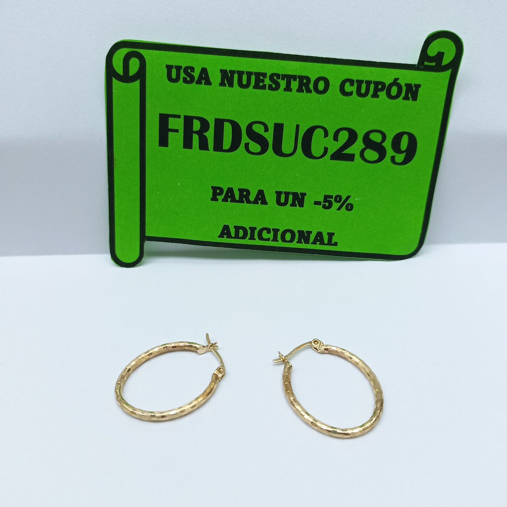 ARRACADAS PAR ORO 14 K 1.8 GRMS (SEMINUEVO)