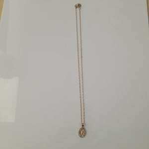 CADENA, MEDALLA RELIGIOSA ORO 10 K 1.1 GRMS (SEMINUEVO)