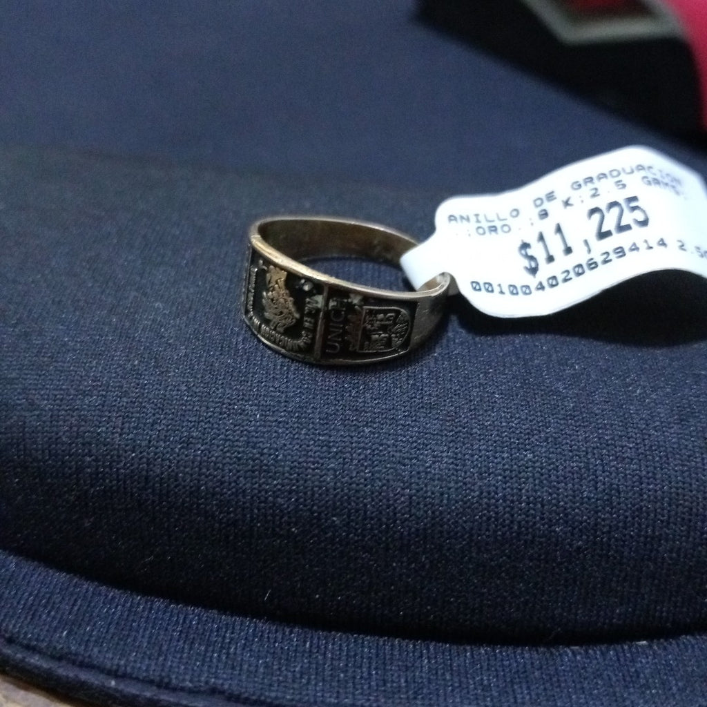 ANILLO DE GRADUACIÓN ORO 8 K 2.5 GRMS (SEMINUEVO)
