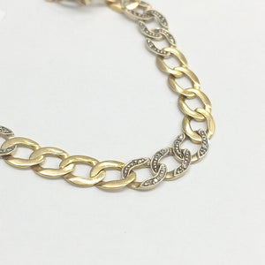 DIJE,PULSERA ORO,ORO BLANCO 18 K 13,10 GRMS (SEMINUEVO)