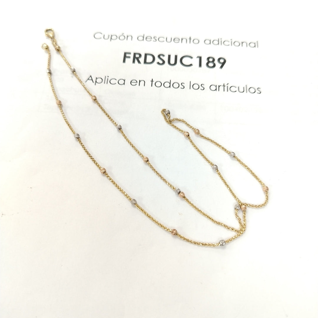 GARGANTILLA ORO COMBINADO 10 K 3,00 GRMS (SEMINUEVO)