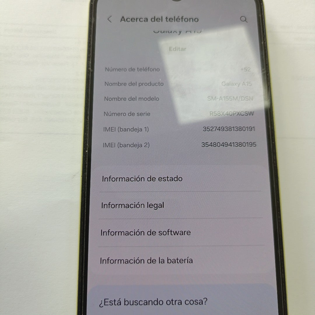 CELULAR SAMSUNG GALAXY A15 SM-A155M (2023) 128 GB 6 GB RAM (SEMINUEVO)