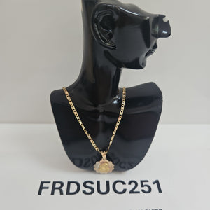 CADENA,MEDALLA RELIGIOSA ORO 10 K 3,50 GRMS (SEMINUEVO)