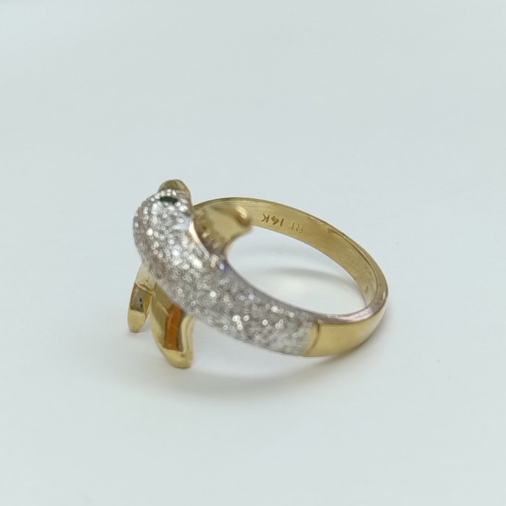 ANILLO ORO, RODIADO 14 K 4.2 GRMS (SEMINUEVO)