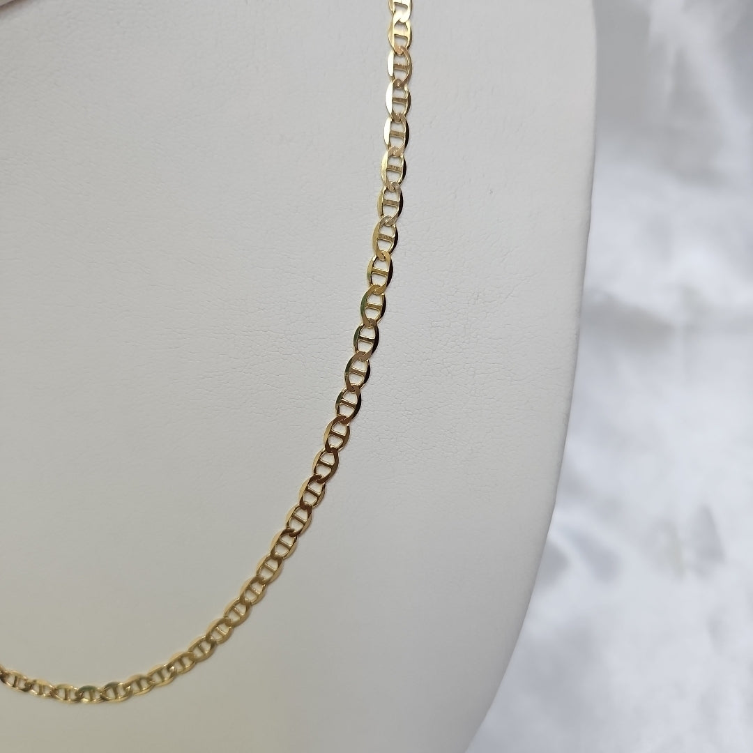 CADENAS TEJIDO MARINERA ORO 14K 50 CM 7.6 GR (NUEVO)