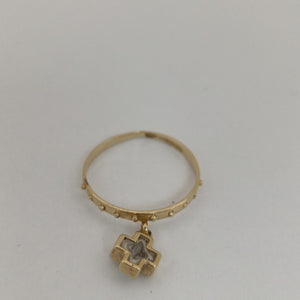 K1 1,80 GRMS 14 K ESPECIFICACIONES COMPLEMENTARIAS ANILLO CRUZ SINT BCO (SEMINUEVO)