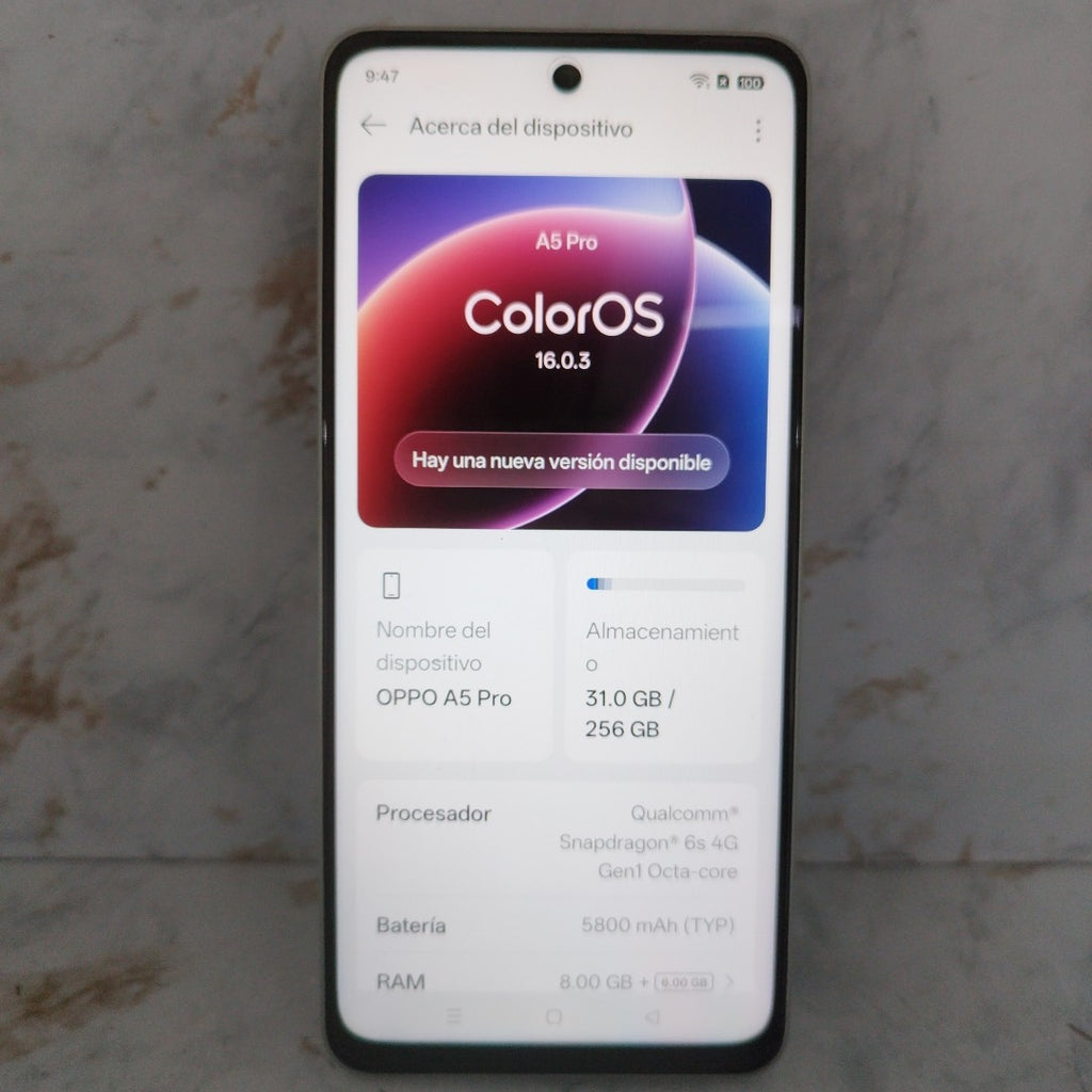 CELULAR OPPO A5 PRO CPH2711 (2025) 256 GB 8 GB RAM (SEMINUEVO)