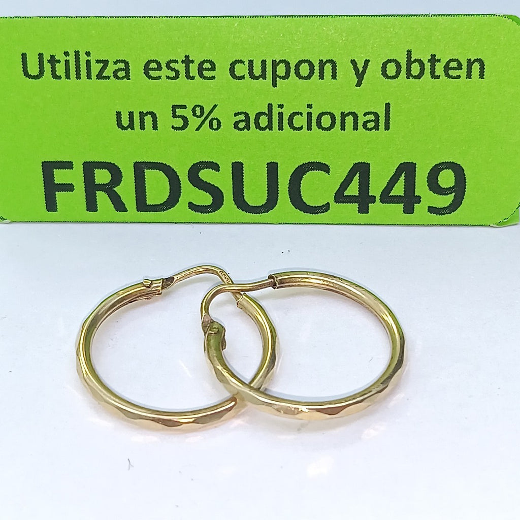 ARRACADAS PAR ORO 14 K 1.5 GRMS (SEMINUEVO)