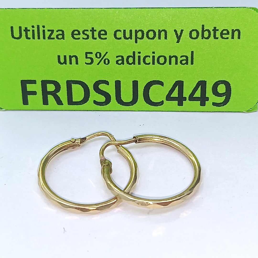 ARRACADAS PAR ORO 14 K 1.5 GRMS (SEMINUEVO)