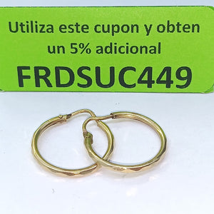 ARRACADAS PAR ORO 14 K 1.5 GRMS (SEMINUEVO)