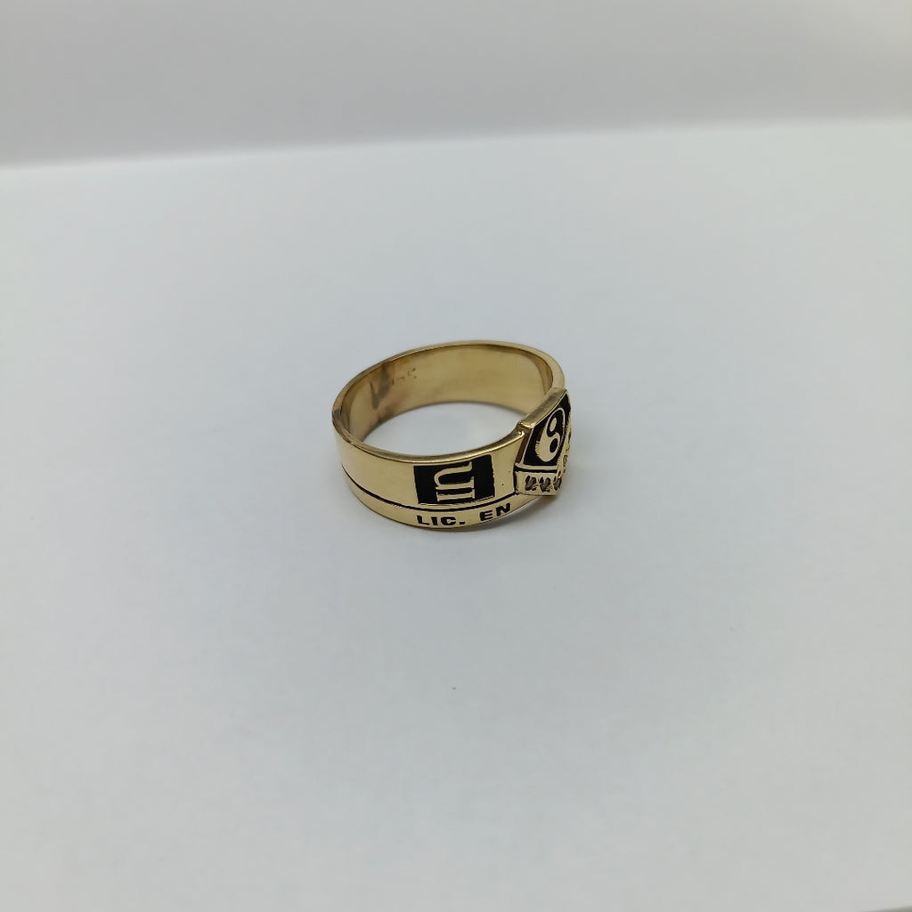 ANILLO DE GRADUACIÓN ORO 14 K 7.5 GRMS (SEMINUEVO)