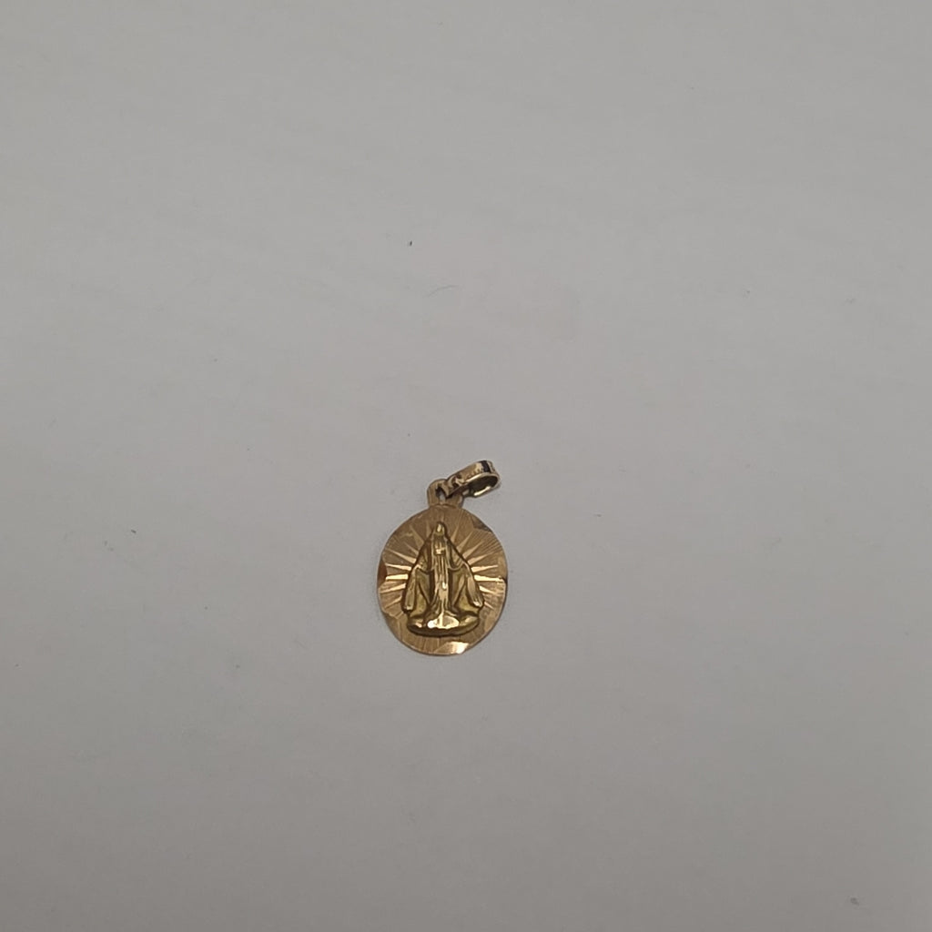 DIJE, MEDALLA RELIGIOSA ORO 14 K 0.7 GRMS (SEMINUEVO)