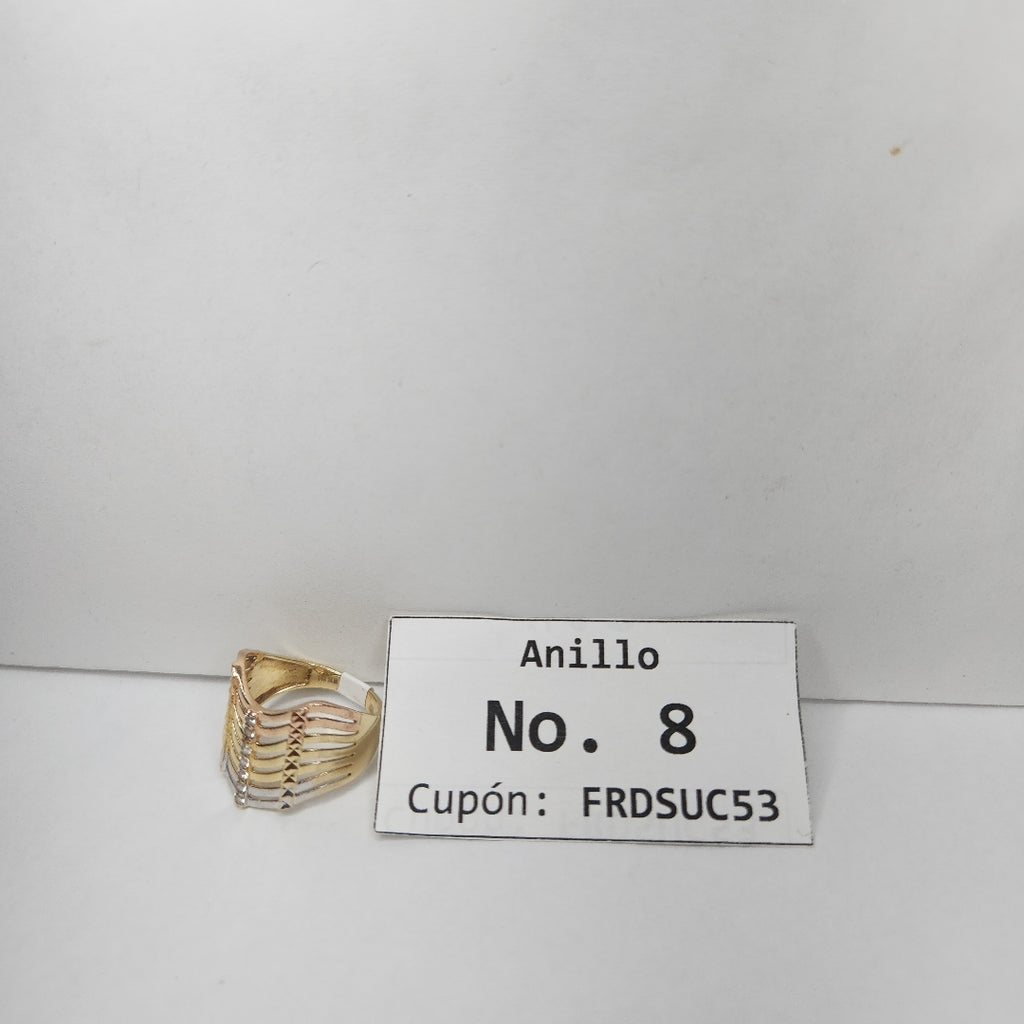 ANILLO ORO, ORO COMBINADO 14 K 4 GRMS (SEMINUEVO)
