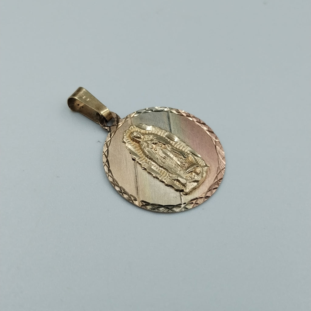 DIJE, MEDALLA RELIGIOSA ORO COMBINADO 10 K 2 GRMS (SEMINUEVO)