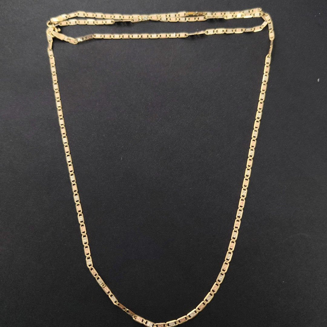 CADENA ORO COMBINADO 14 K 3 GRMS (SEMINUEVO)