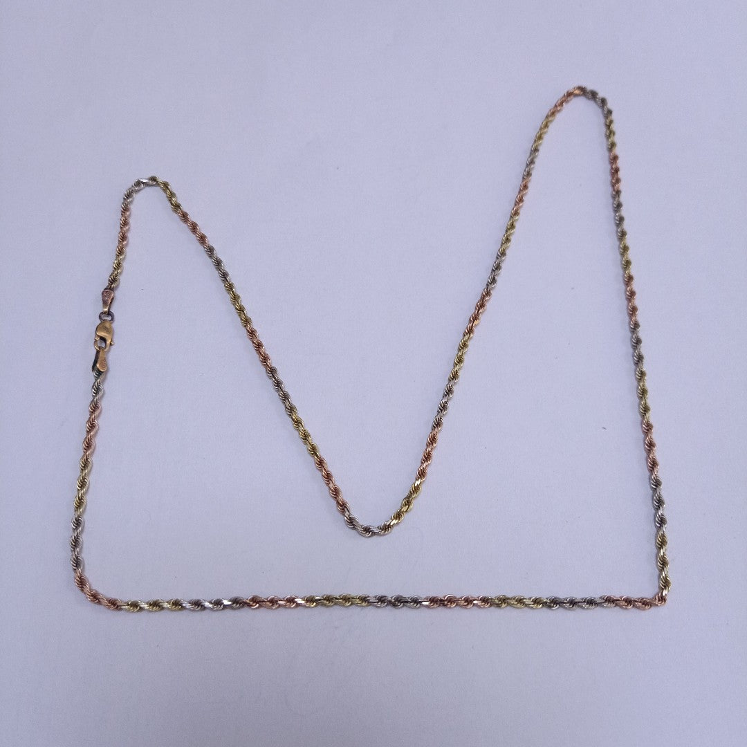 CADENA ORO COMBINADO 10 K 10.4 GRMS (SEMINUEVO)