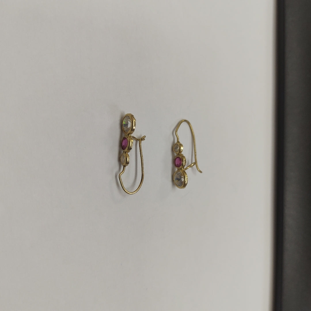 ARETES PAR ORO 14 K 1,10 GRMS (SEMINUEVO)