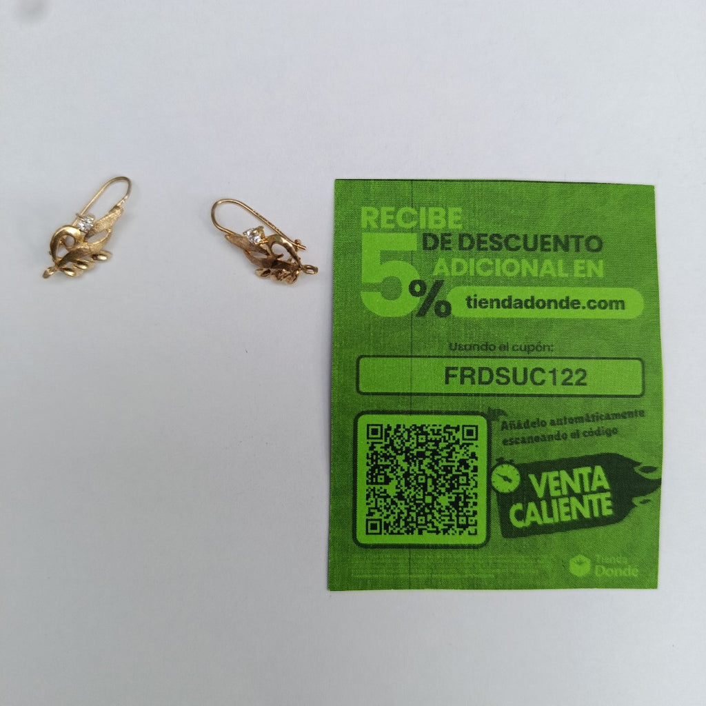 ARETES PAR ORO 10 K 1.1 GRMS (SEMINUEVO)
