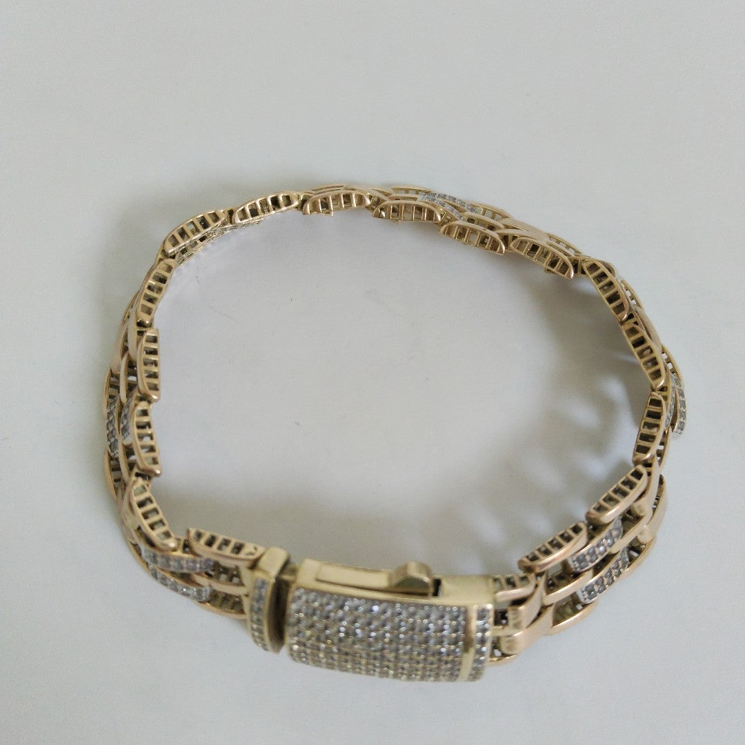 PULSERA ORO COMBINADO 10 K 19,60 GRMS (SEMINUEVO)