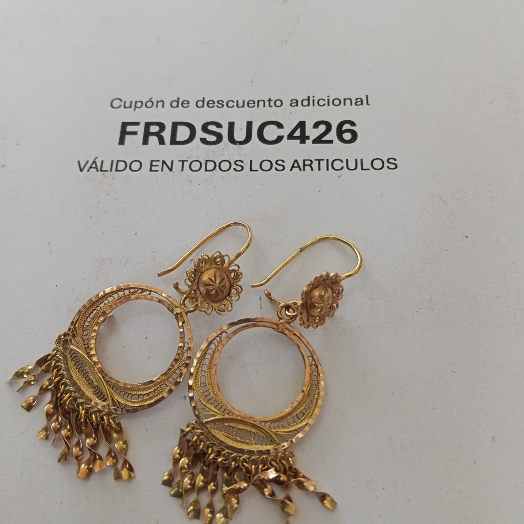 ARETES PAR ORO 8 K 5.2 GRMS (SEMINUEVO)