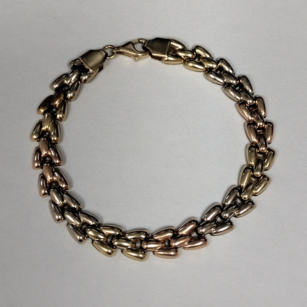 PULSERA ORO,ORO BLANCO 14 K 9,60 GRMS (SEMINUEVO)