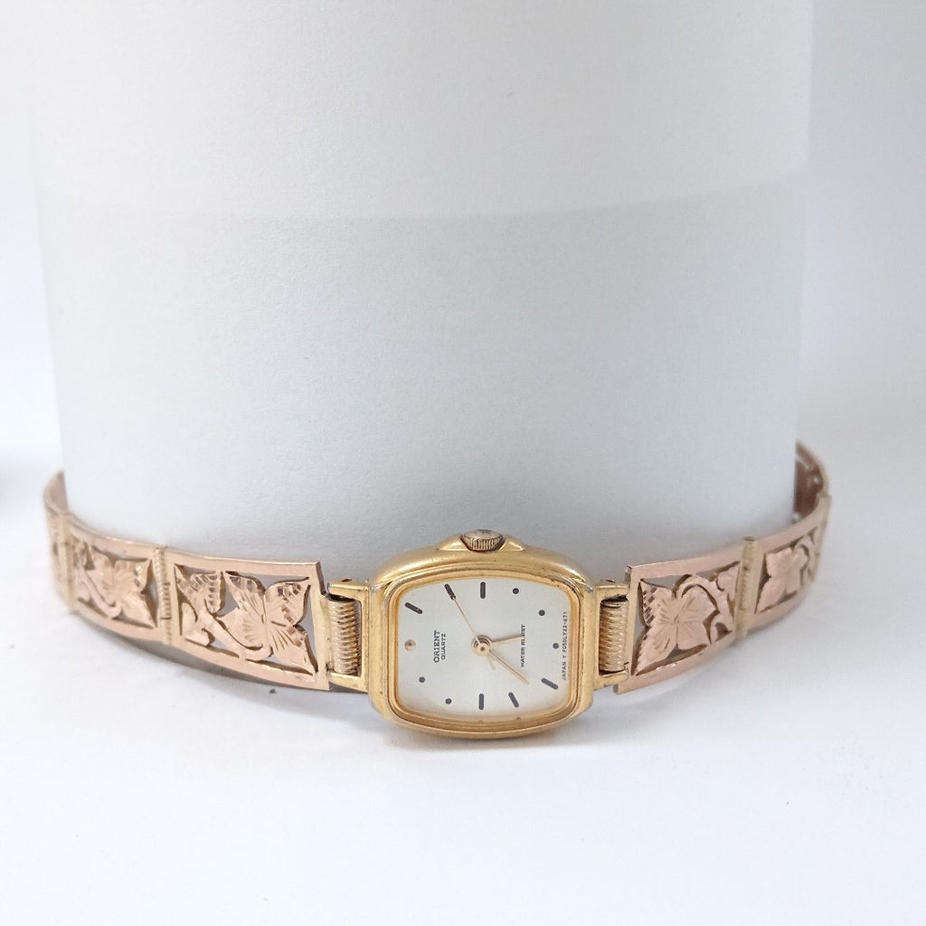 RELOJ CAJA ACERO PULSO ORO ORO 10 K 22.4 GRMS (SEMINUEVO)