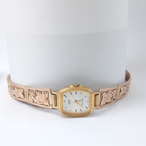 RELOJ CAJA ACERO PULSO ORO ORO 10 K 22.4 GRMS (SEMINUEVO)