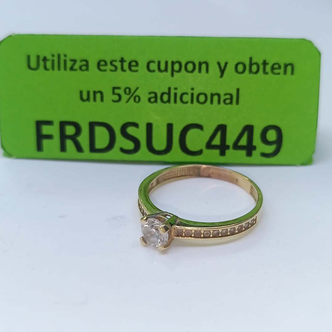 ANILLITO, SOLITARIO ORO 10 K 1.7 GRMS (SEMINUEVO)