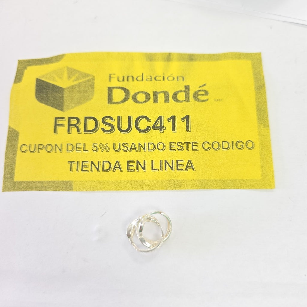 HUGGIES INFINITO CIRCONIAS PLATA .925 2.4 GR (NUEVO)