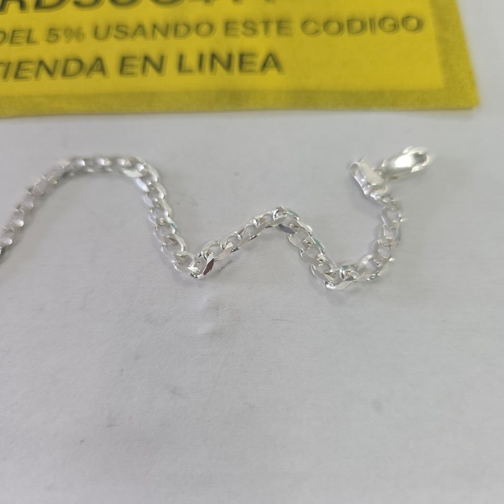PULSERA BARBADA PLATA .925 21 CM 4.3 GR (NUEVO)