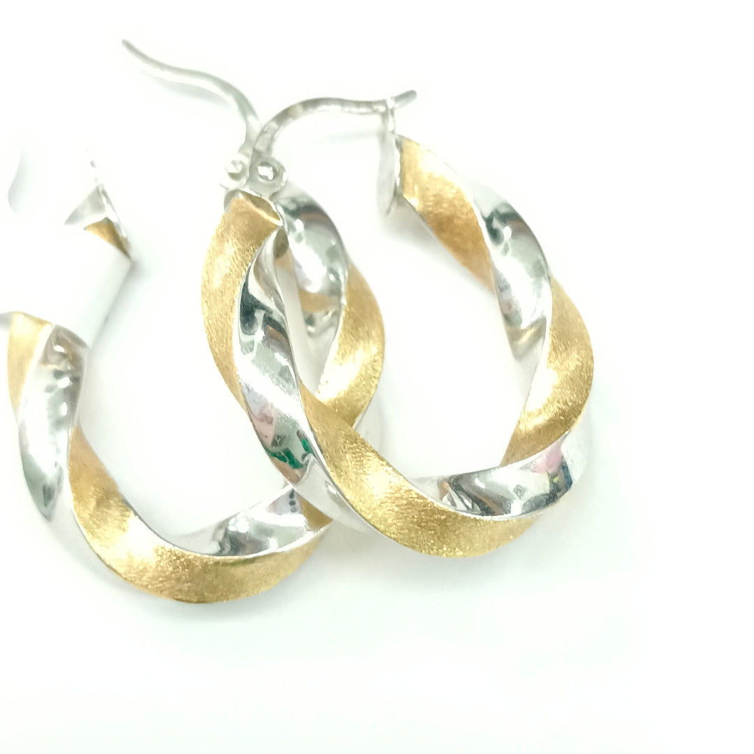 ARRACADAS PAR ORO,ORO BLANCO 18 K 3,30 GRMS (SEMINUEVO)