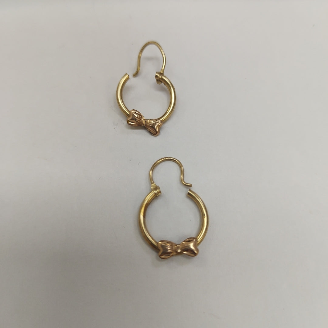 ARRACADAS PAR ORO COMBINADO 14 K 1,40 GRMS (SEMINUEVO)