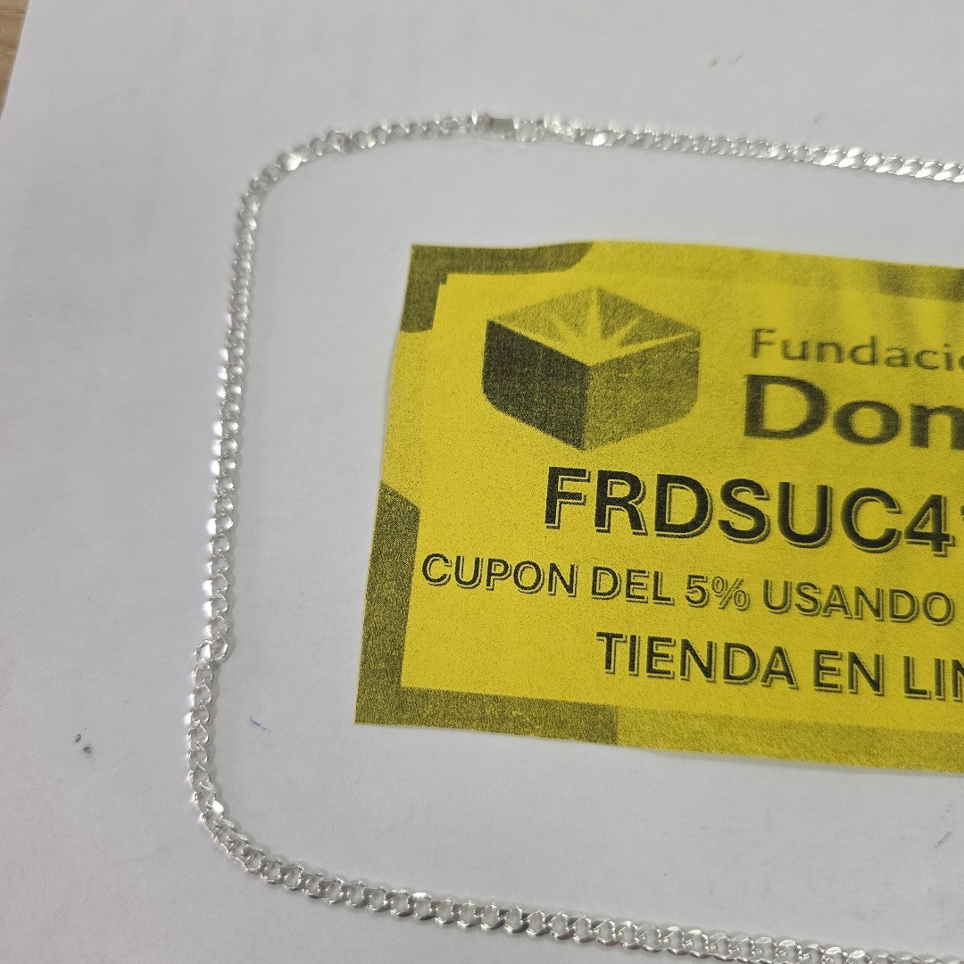 CADENA BARBADA PLATA .925 55 CM 8.52 GR (NUEVO)